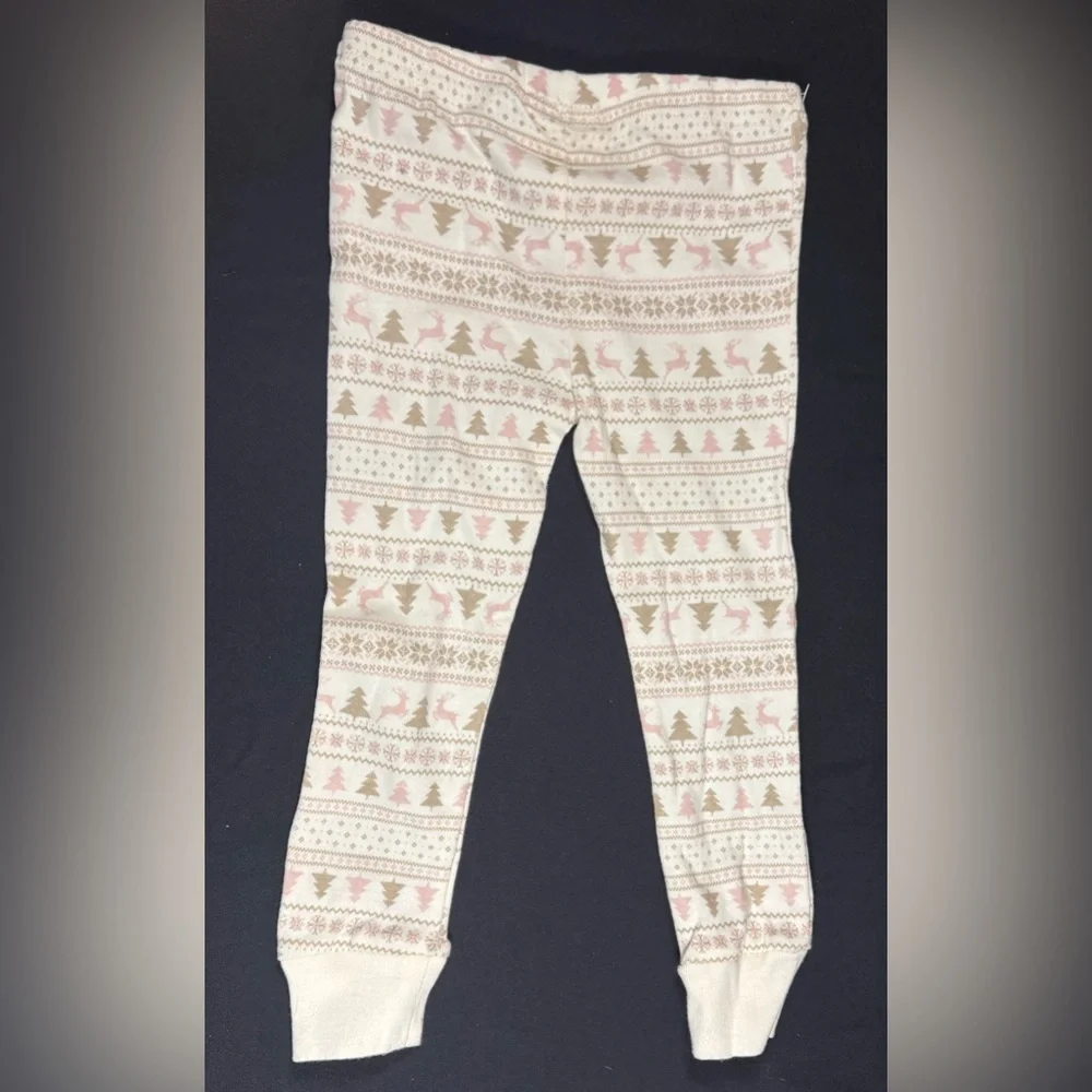NWT Rabbit + Bear Organic Cotton 2T Fair Isle Deer Pajamas